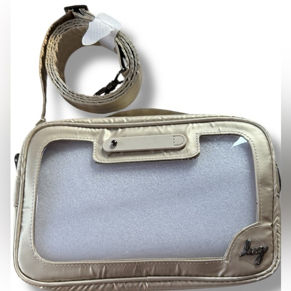 Lug Stagecoach Clear Stadium Crossbody  Bag Met Champagne NWOT - Picture 1 of 9